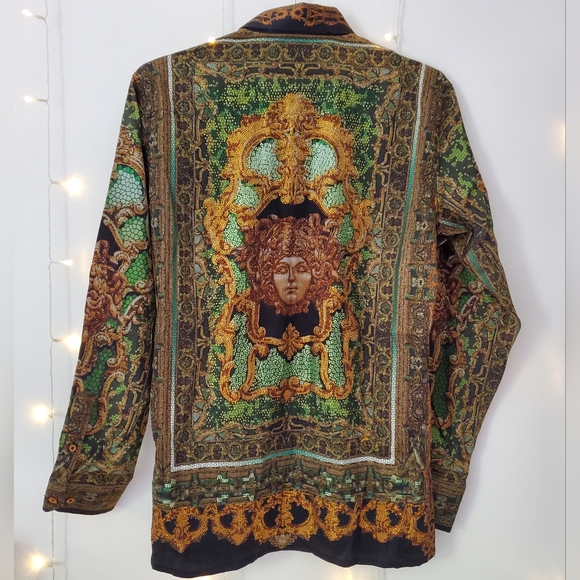 NWT Barabas Virago Stone Rhinestone Long Sleeve Shirt Size M - Picture 10 of 11